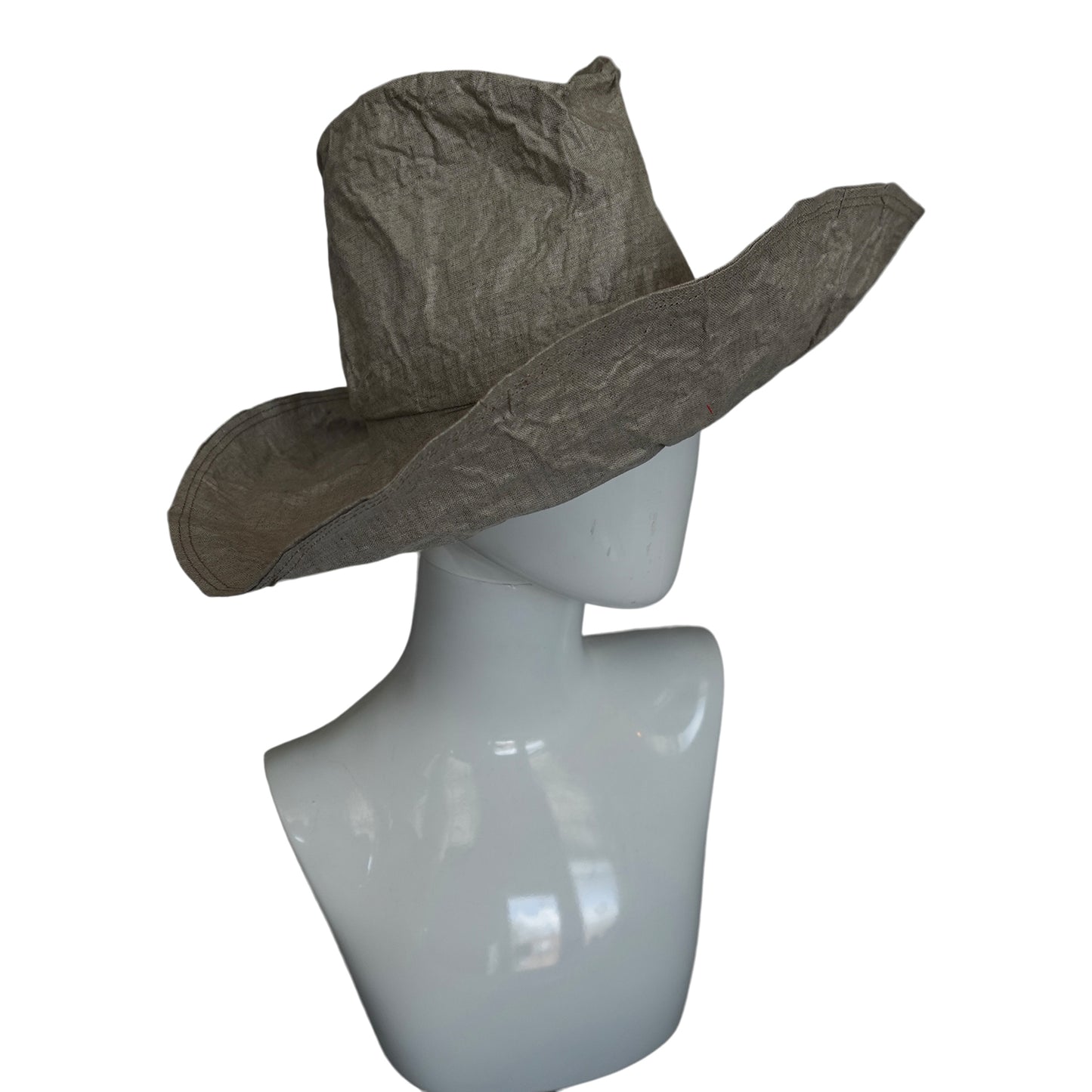 Morphy Natural Linen wide brim travel fedora