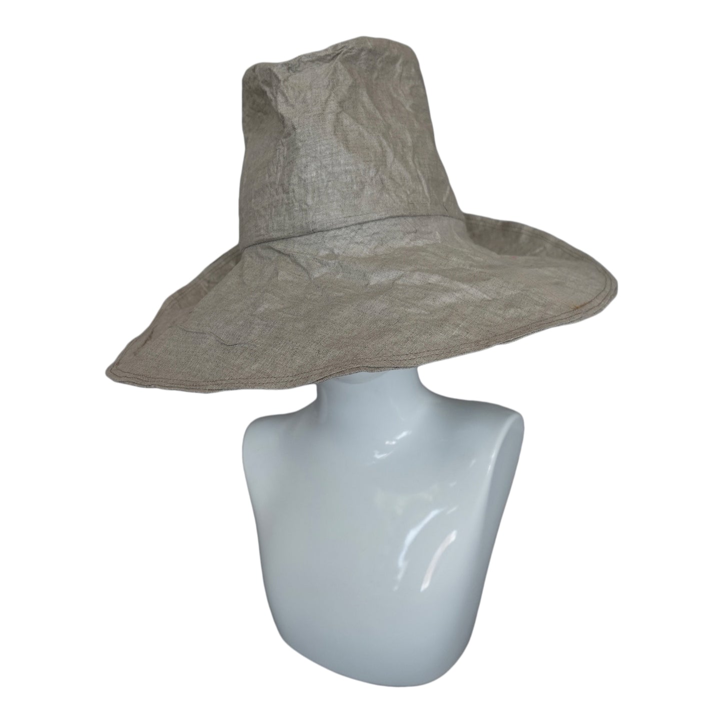 Morphy Natural Linen wide brim travel fedora