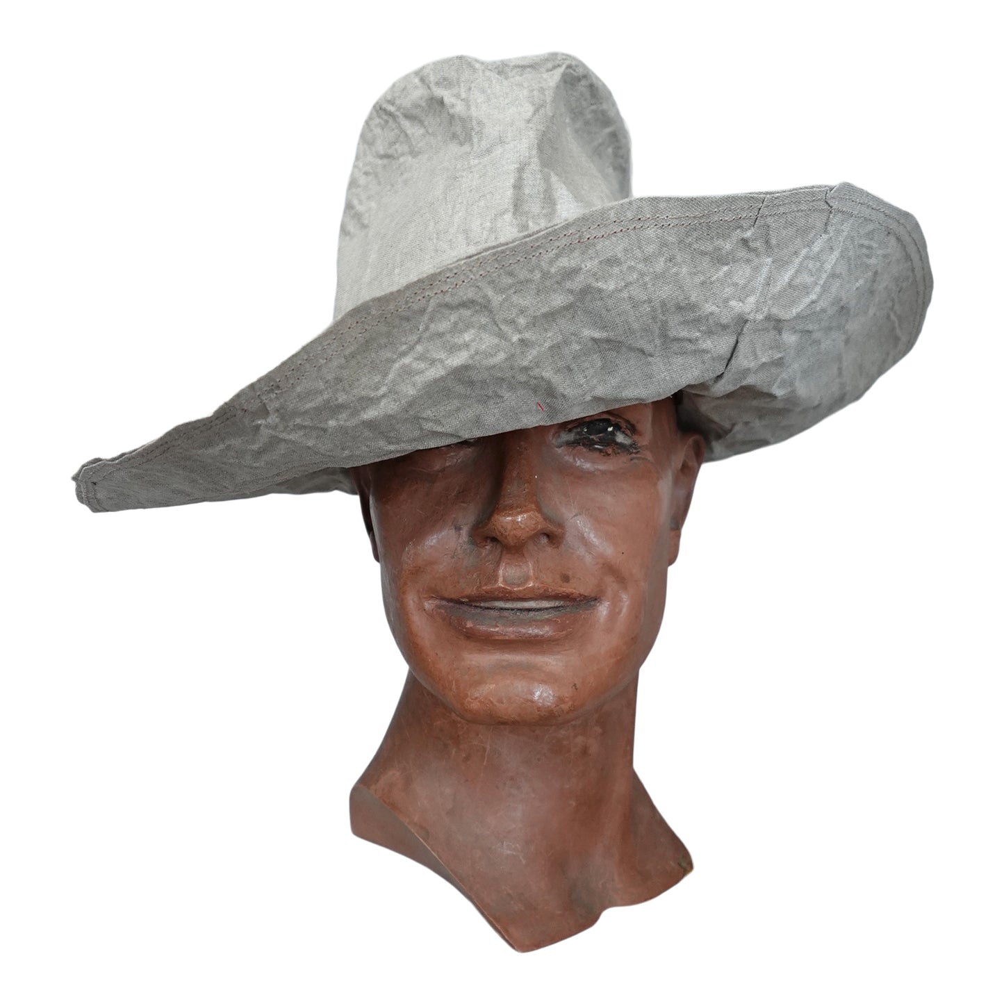 Morphy Natural Linen wide brim travel fedora