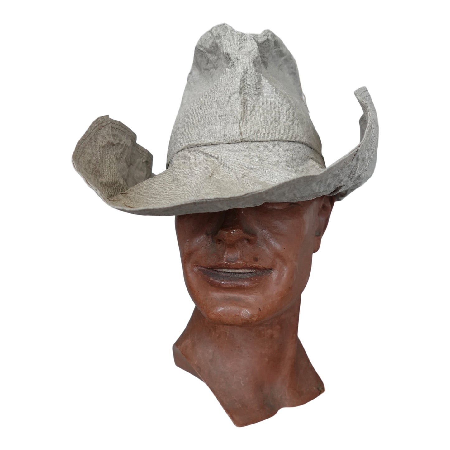 Morphy Natural Linen wide brim travel fedora