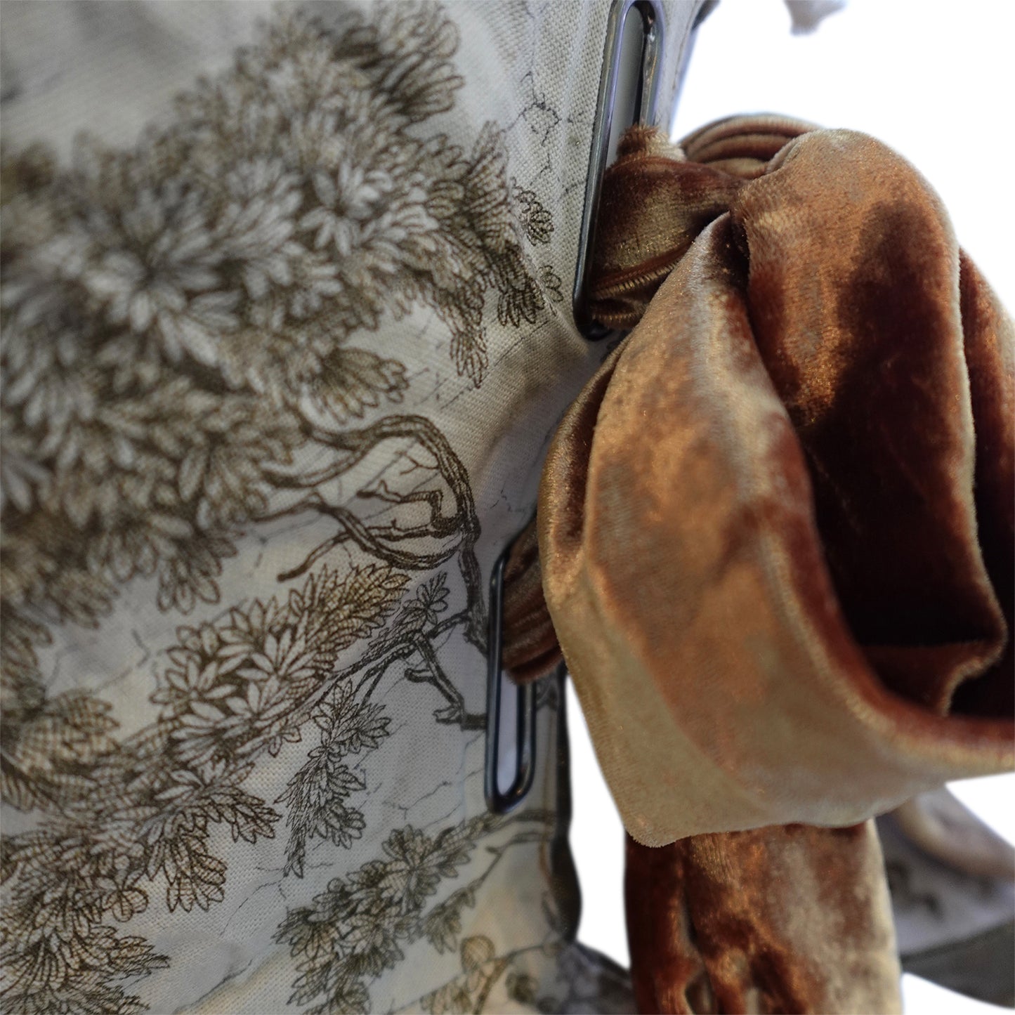 Morphy Peplum Bustier  in Vintage French Cotton Voile & Metallic Linen