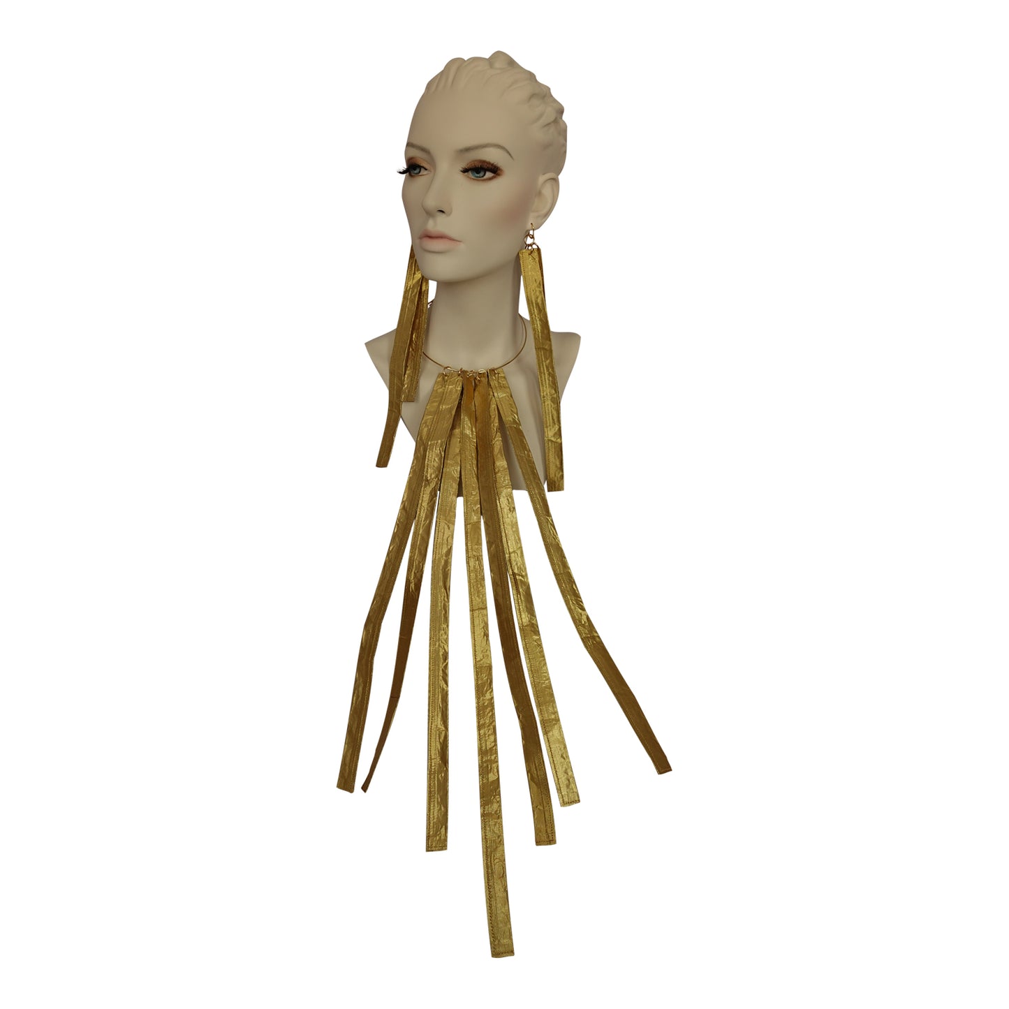 Silk Morphy Gold Bar Neclace