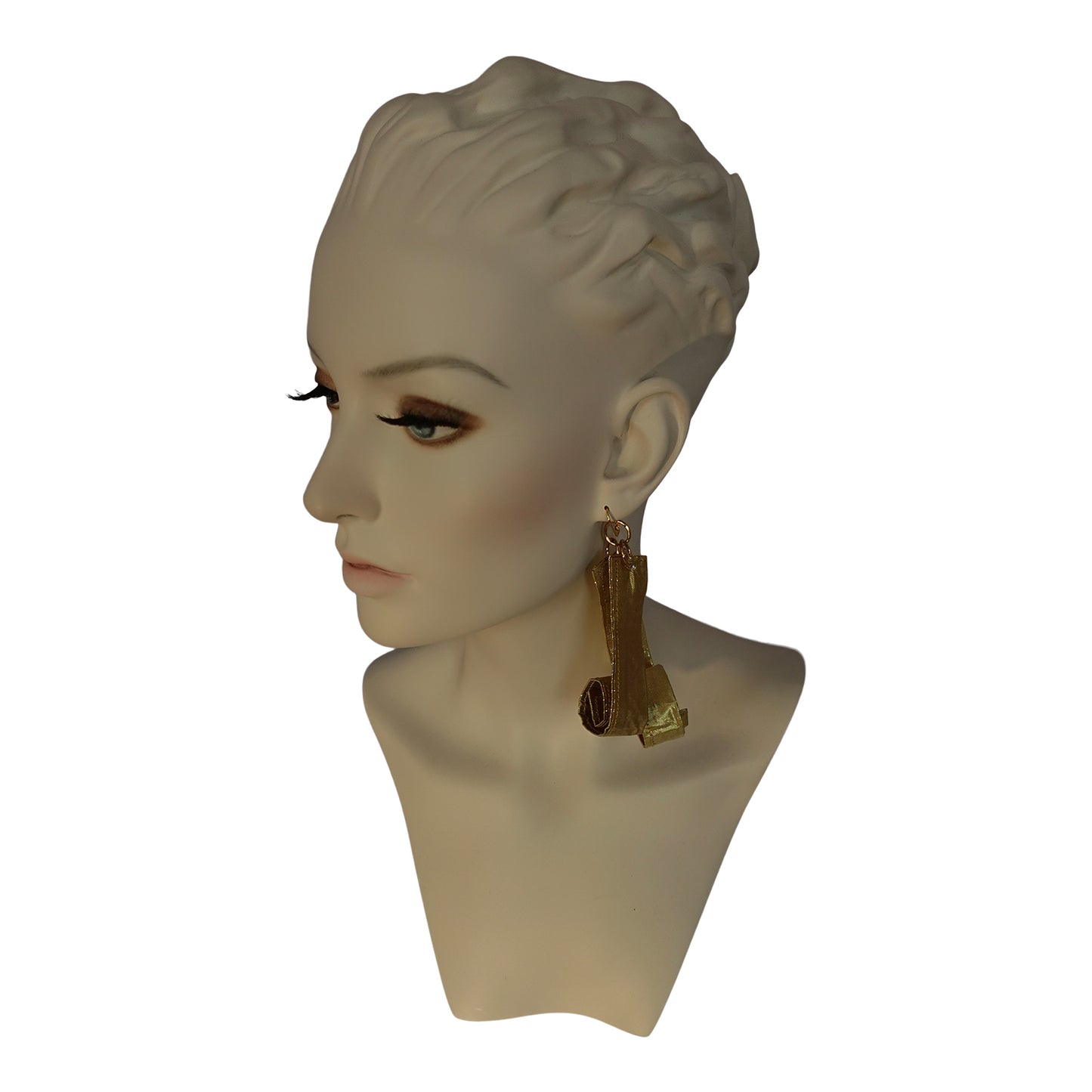 Silk Morphy Gold Bar Earings