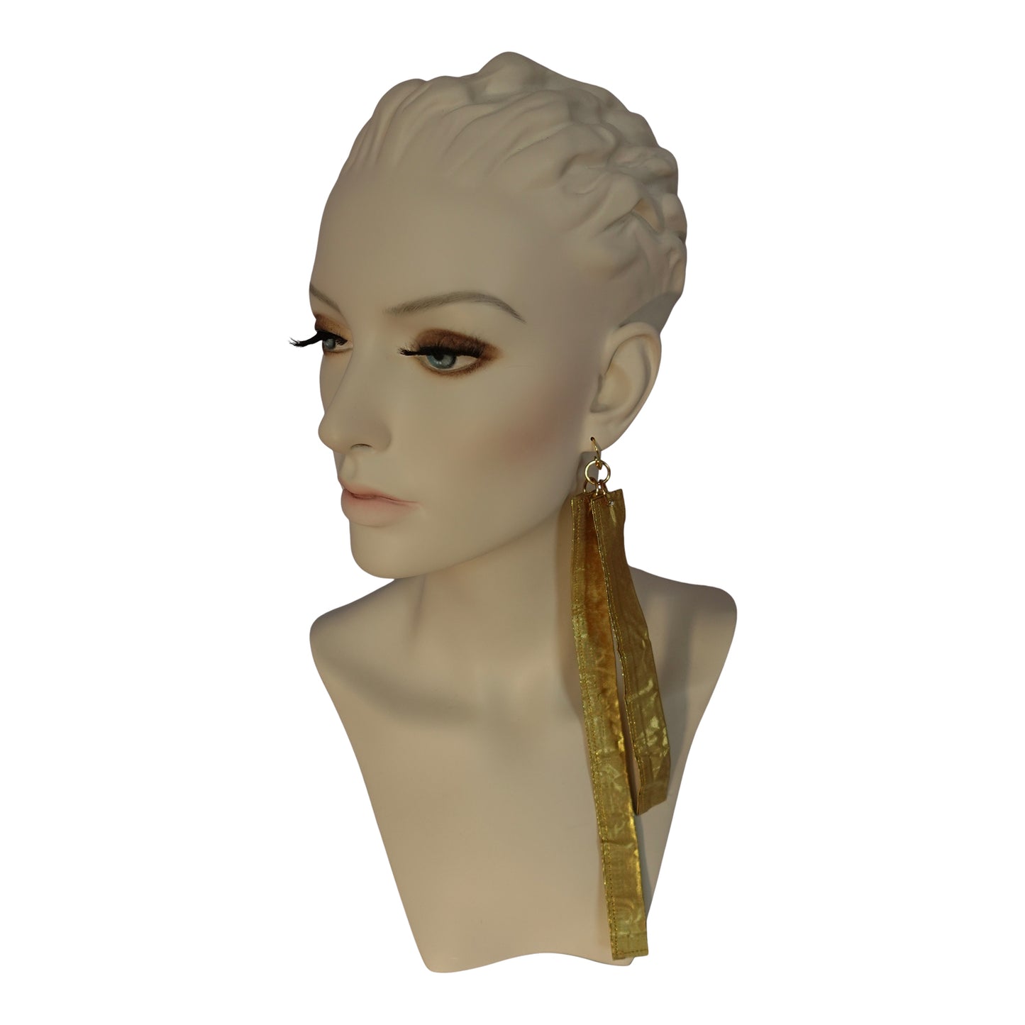 Silk Morphy Gold Bar Earings