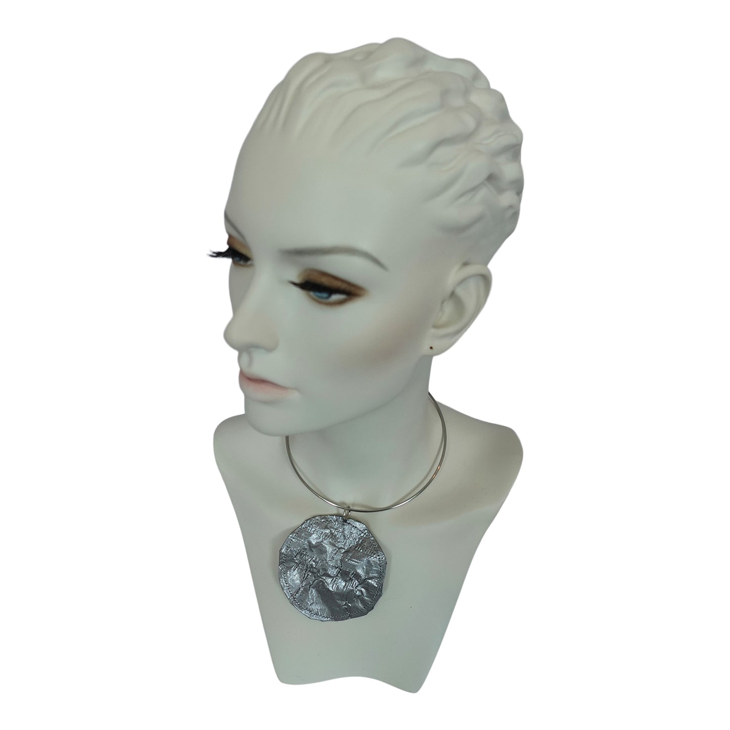 Silk Morphy Steel "Coin" Disc Neclace