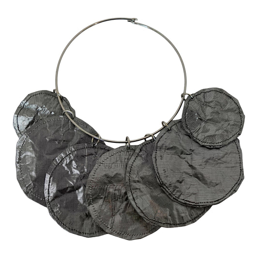 Silk Morphy Steel "Coin" Disc Neclace