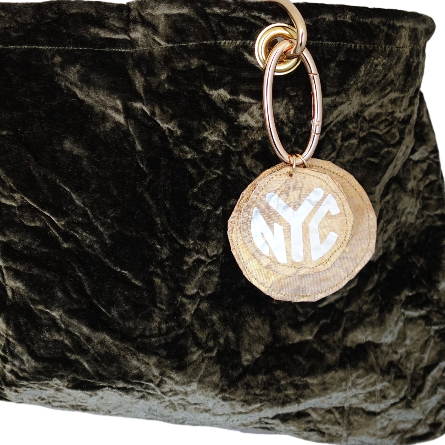 Silk Morphy Rose Gold Subway Token Bag Charm