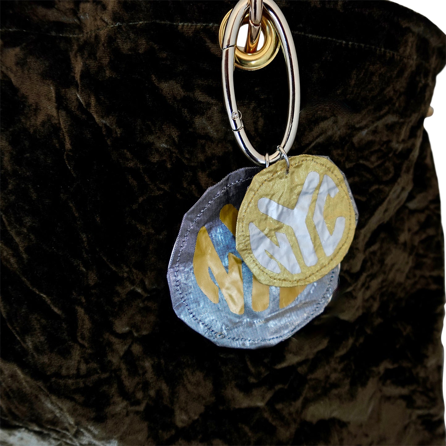 Silk Morphy Gold / Silver Subway Token Bag Charm