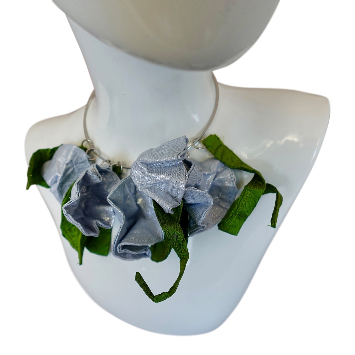 Silk Morphy Silk & Linen Floral Neclace