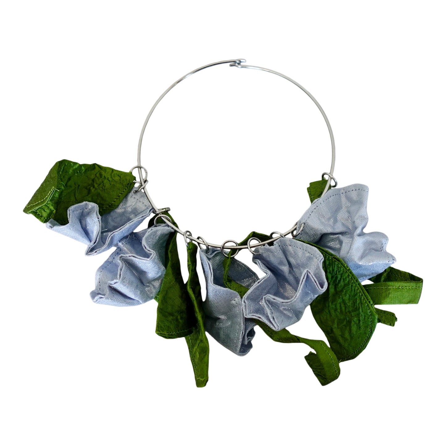 Silk Morphy Silk & Linen Floral Neclace