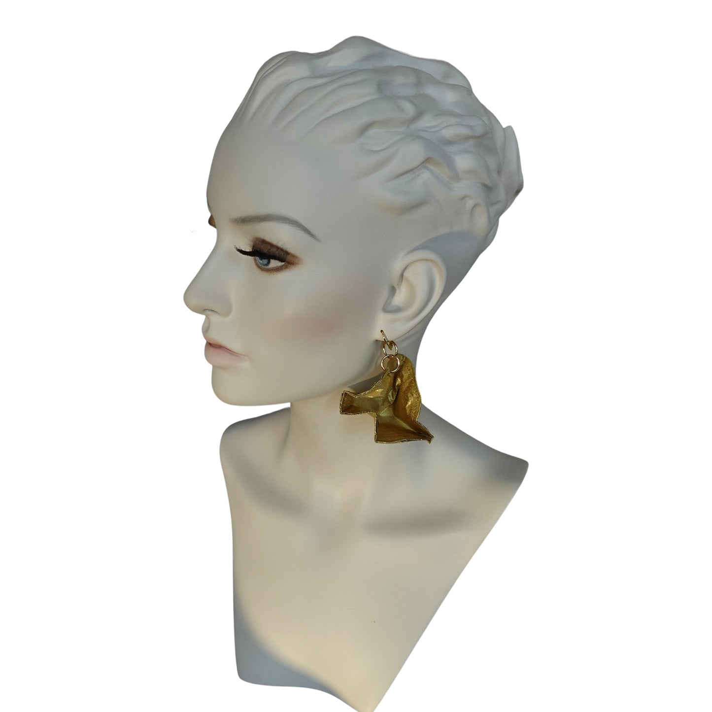 Silk Morphy Gold Bar Earings