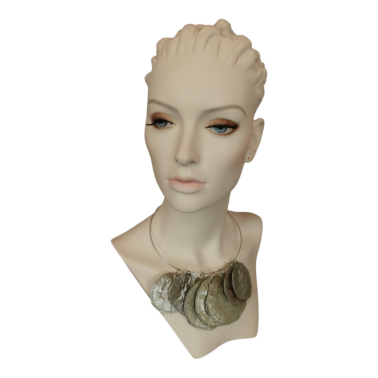 Silk Morphy Silver "Coin" Disc Neclace