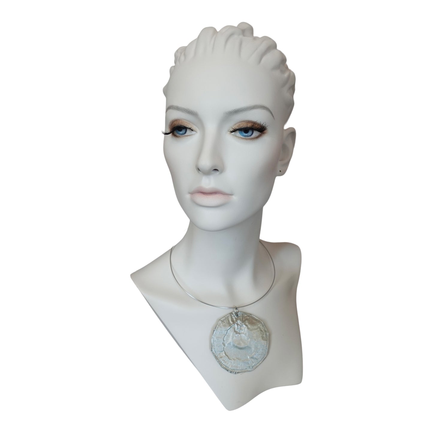 Silk Morphy Silver "Coin" Disc Neclace