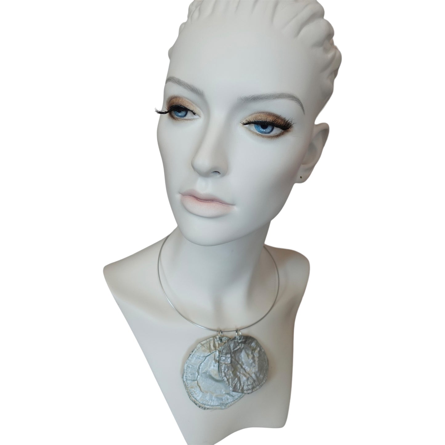 Silk Morphy Silver "Coin" Disc Neclace