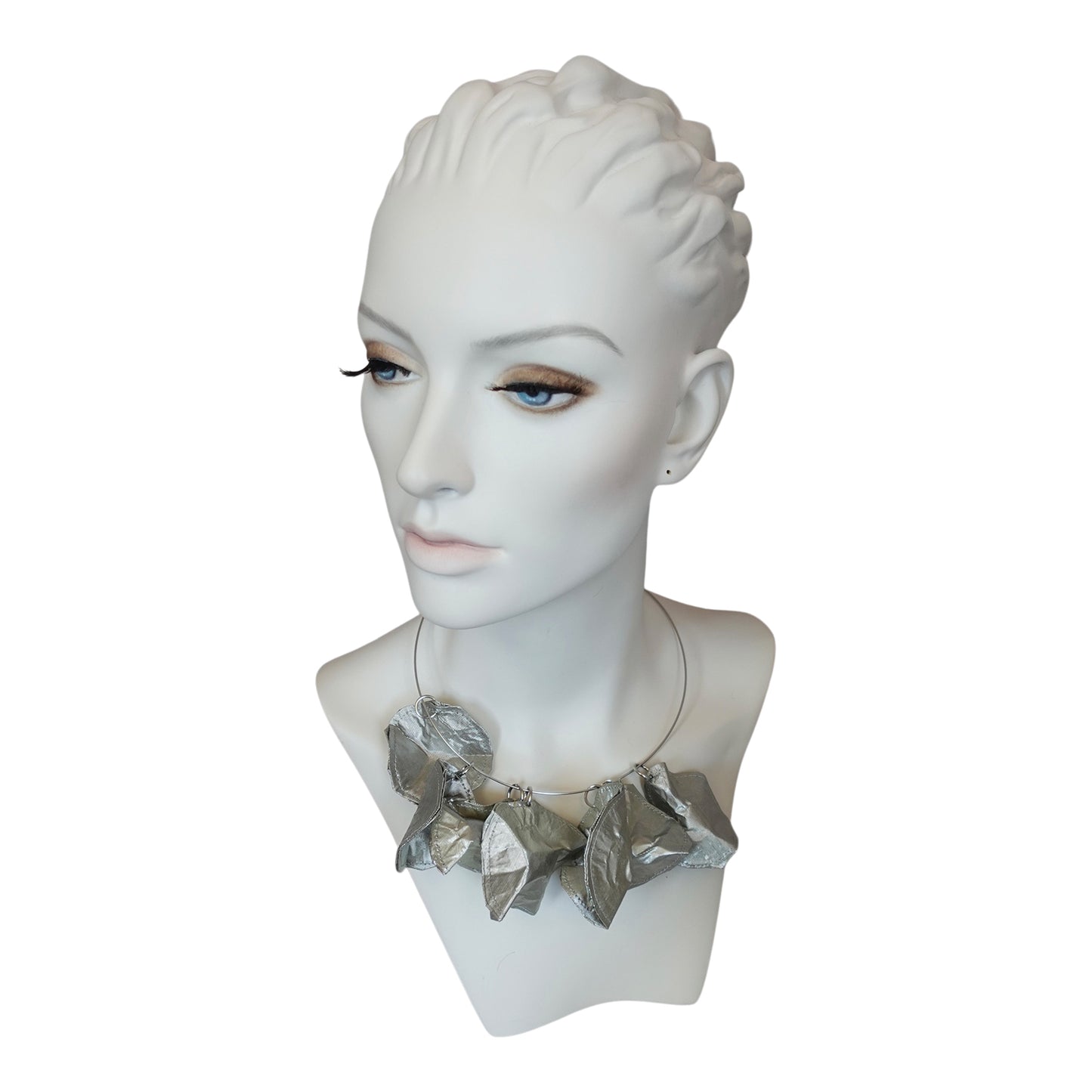 Silk Morphy Silver "Coin" Disc Neclace