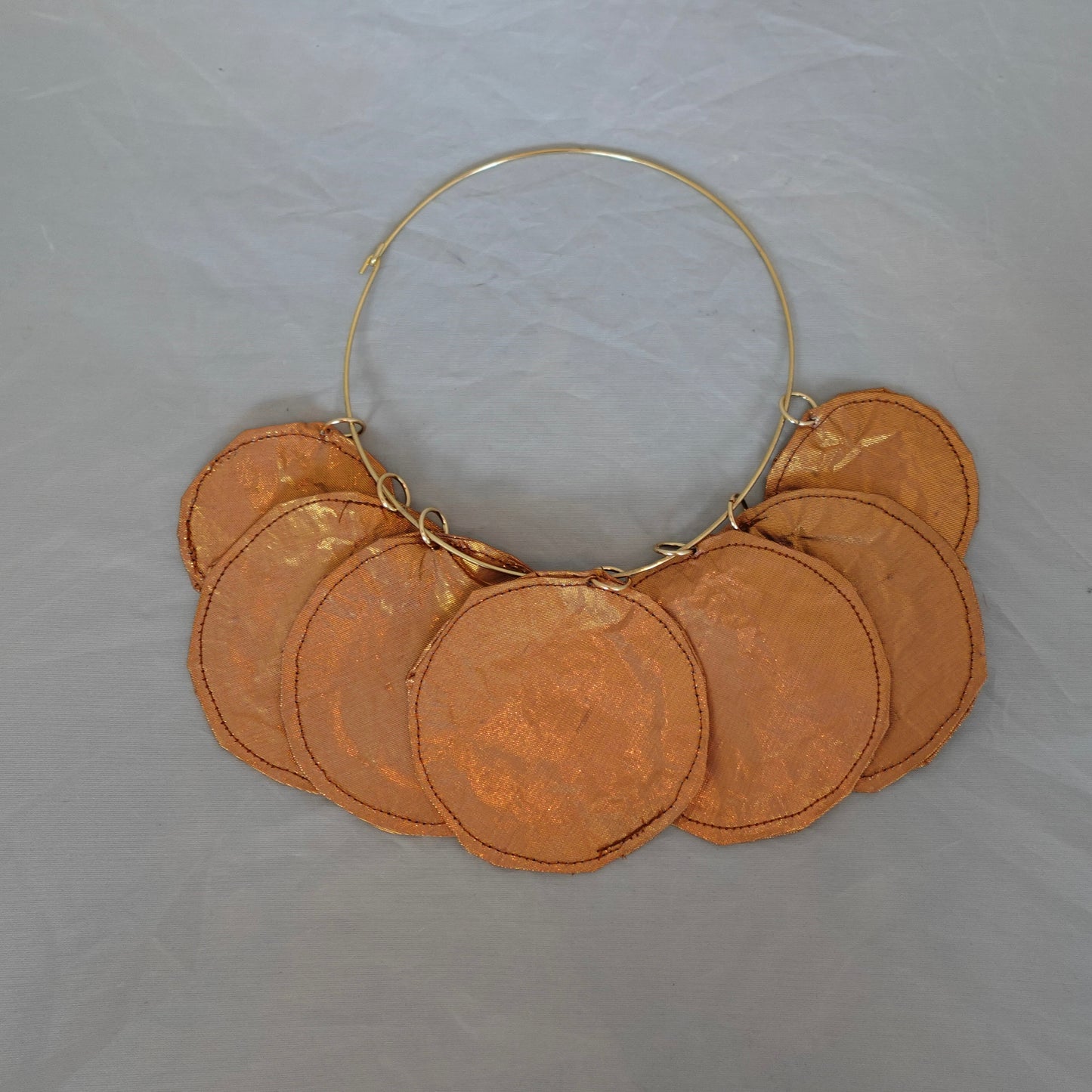 Silk Morphy Copper "Coin" Disc Neclace
