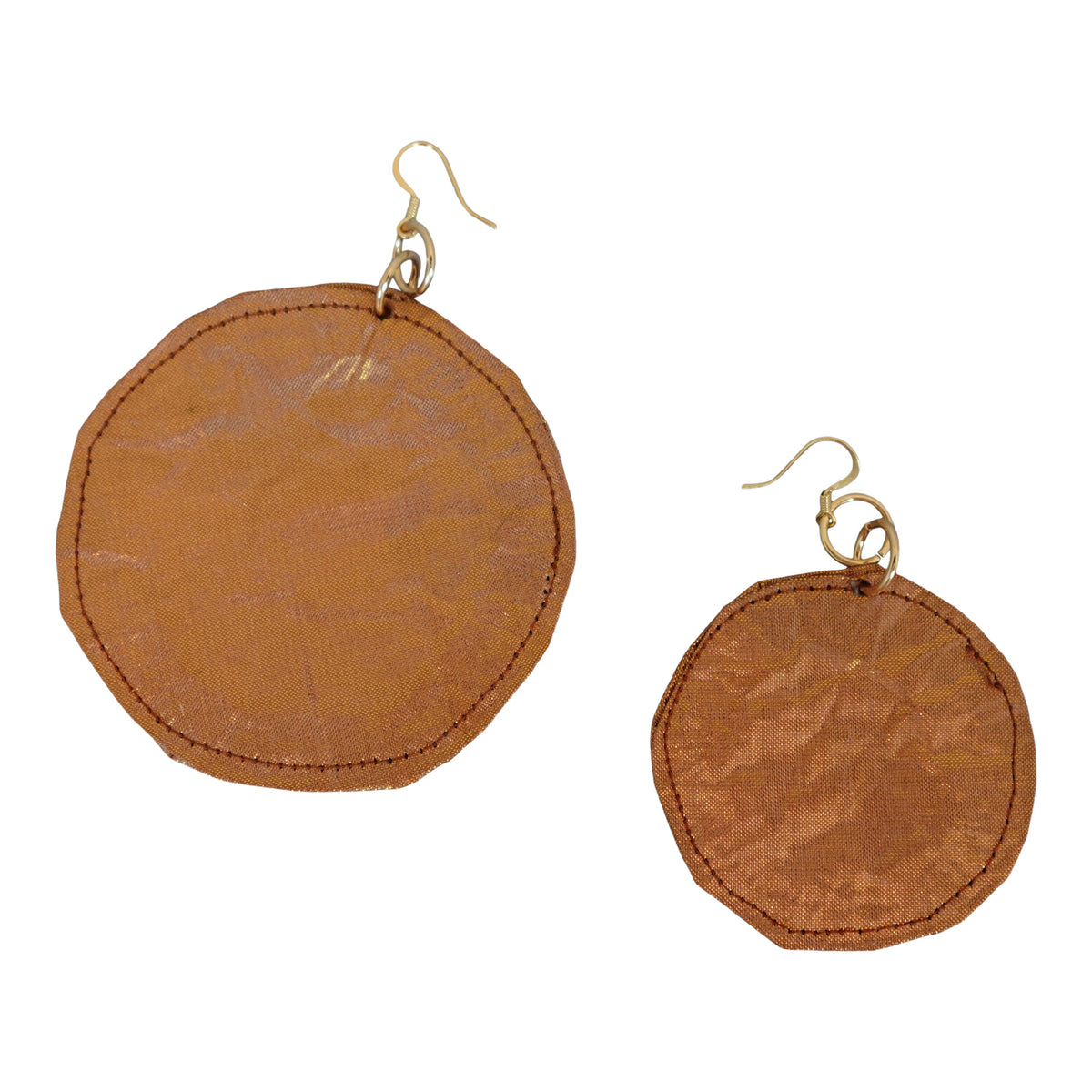a pair of earrings on a white background
