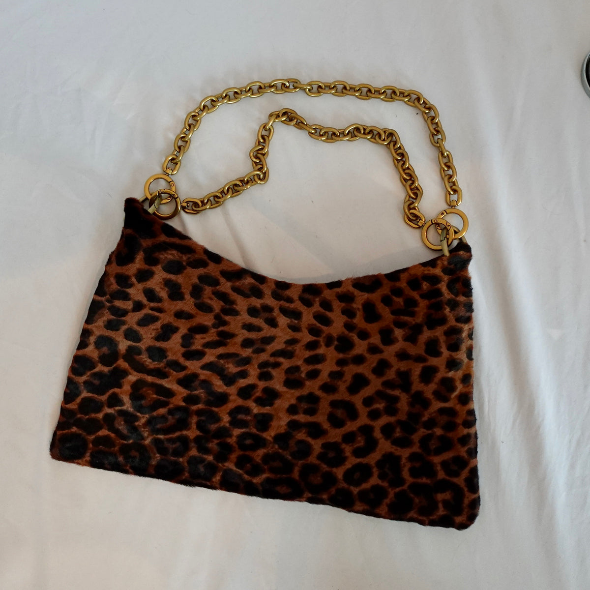 Morphy Leopard Print Hair Calf Bag With Multi Convertible Handles & Silk Lining