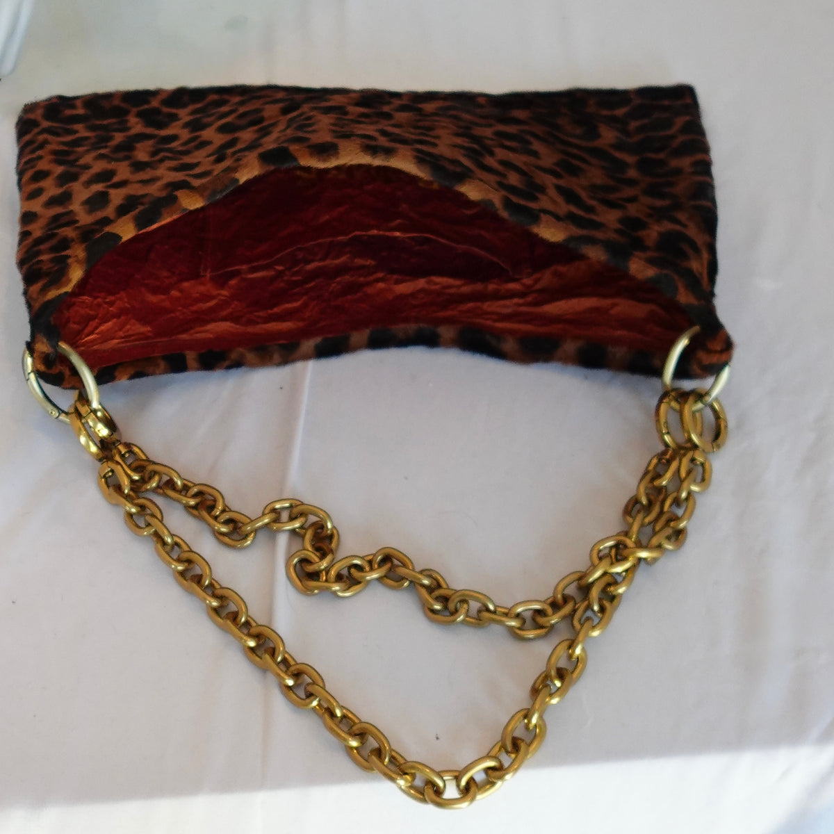 Morphy Leopard Print Hair Calf Bag With Multi Convertible Handles & Silk Lining