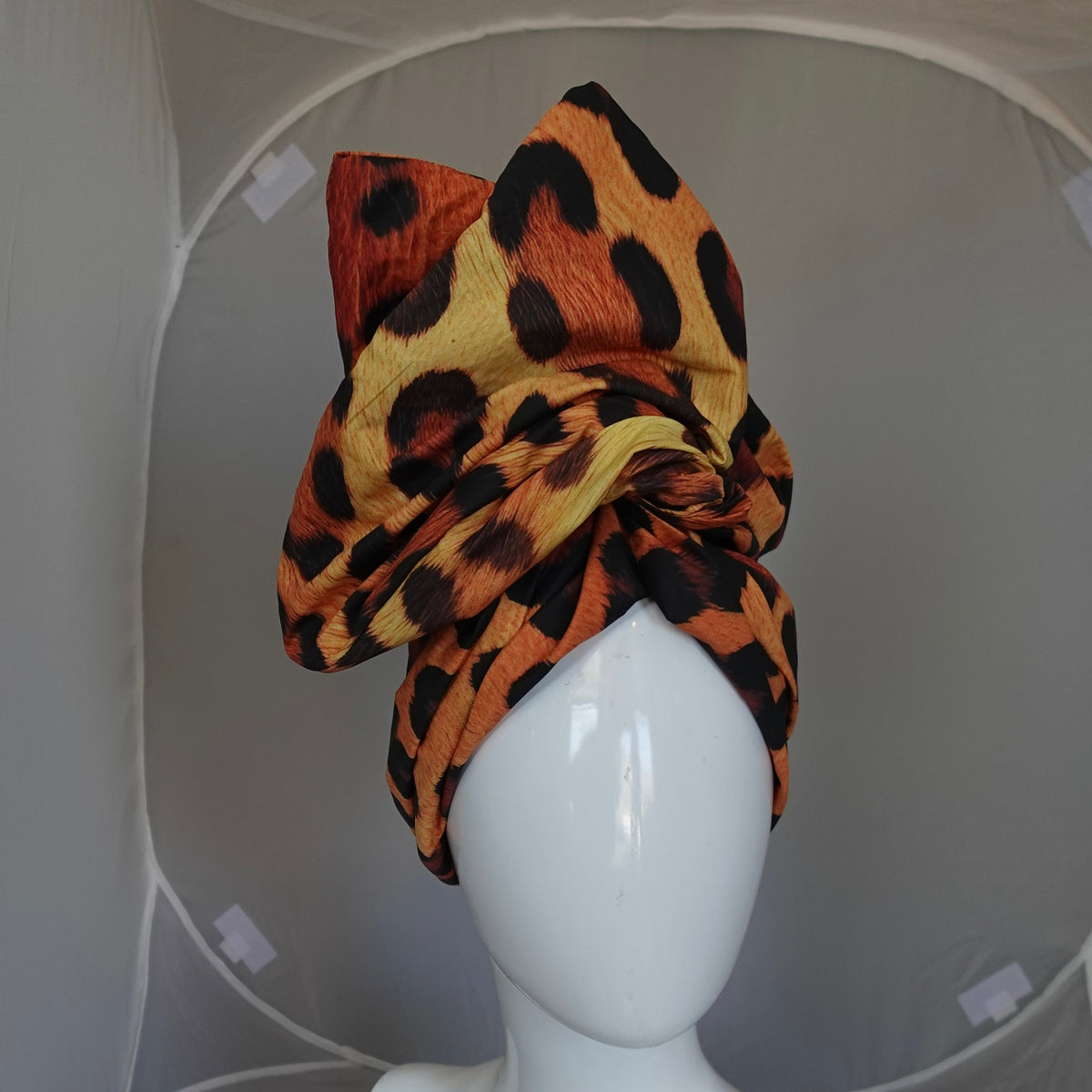 a head wrap on a mannequin