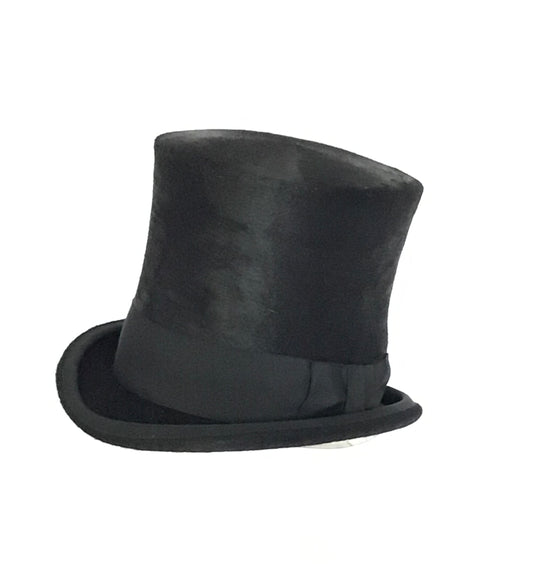 Classic "Paris" top hat in brushed Coney Fur Felt