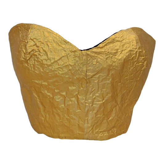 Morphy Bustier vest in Velvet and metallic silk shantung
