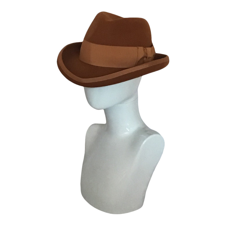 Fine Wool Felt "Tommy" Fedora In Spice