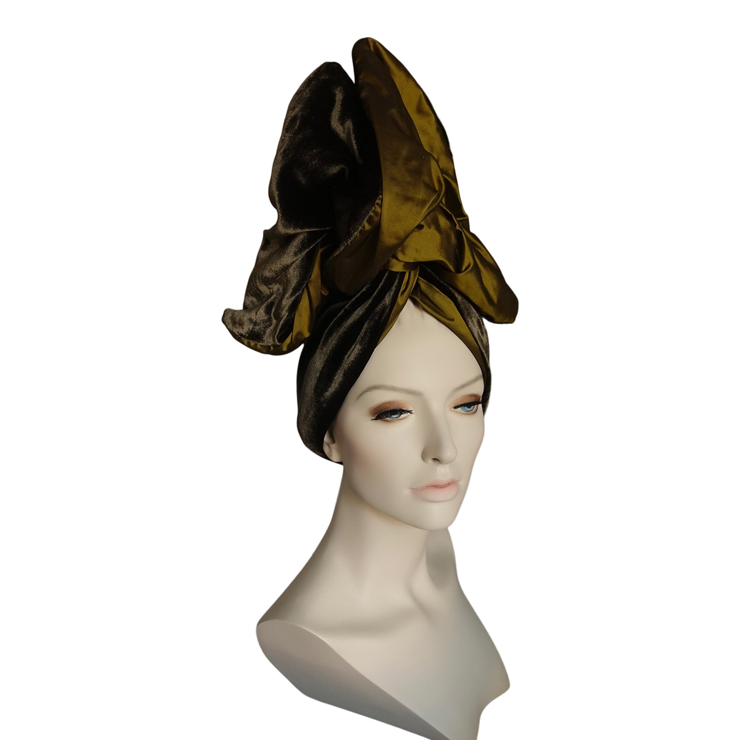 Silk & Velvet Reversible Twisturban® In Deep Olive
