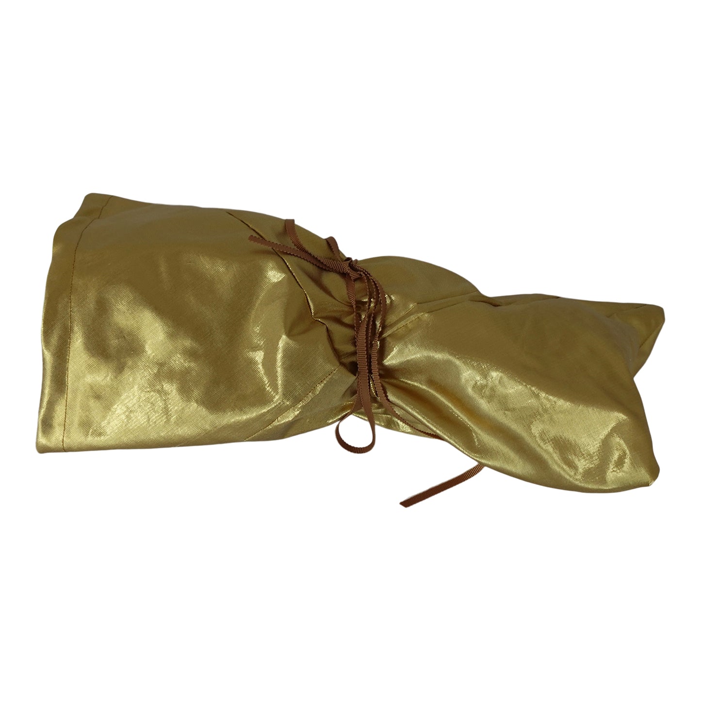 XL Metallic Gold silk shantung crescent Twisturban®