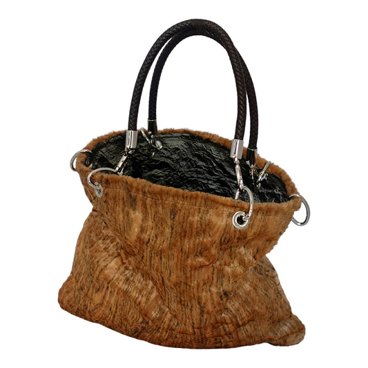 Morphy Trompe L'oeil Wood Grain Bag With Multi Convertible Handles & Silk Lining