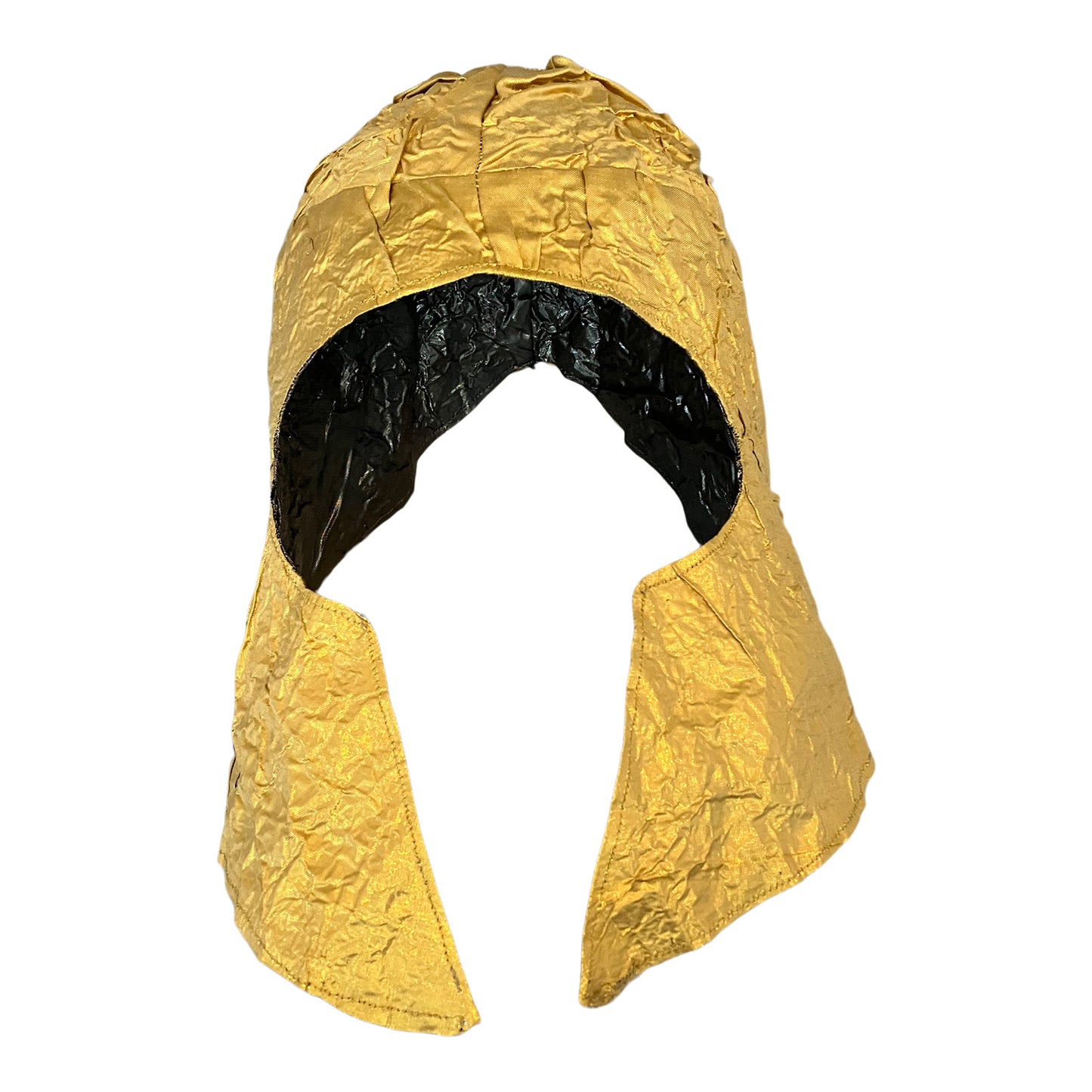 Morphy silver and gold metallic silk helmet