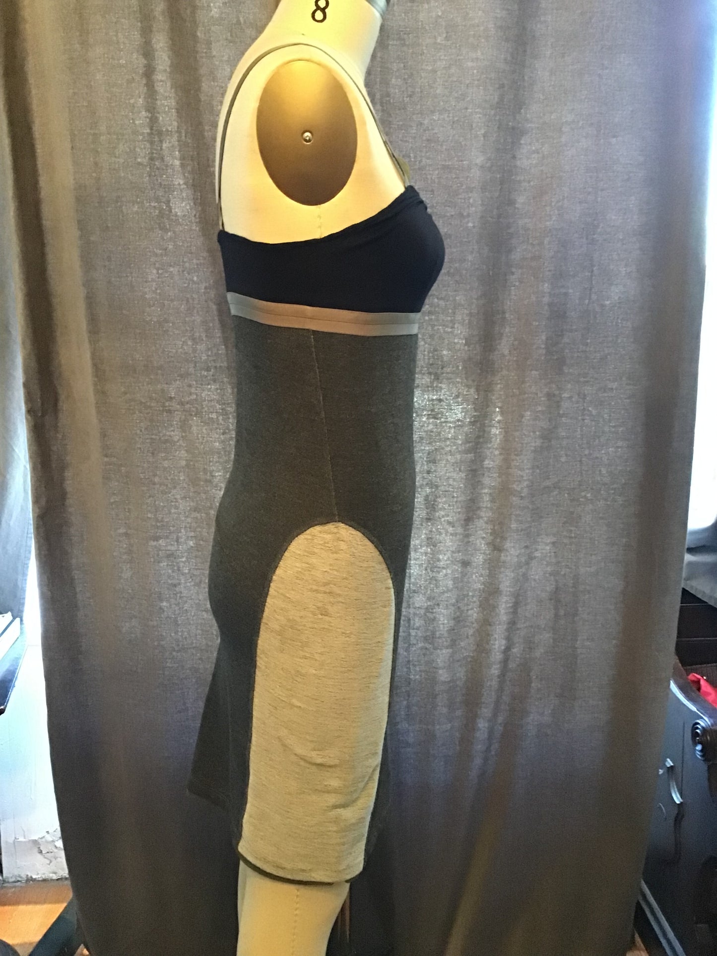 VPL Knit Dress in Charcoal/ Grey/ Olive Size 8