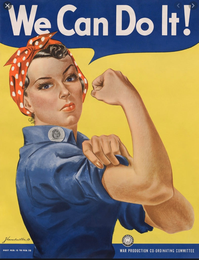 Mini Twisturban in yellow dot cotton  Rosie the Riveter  *sample
