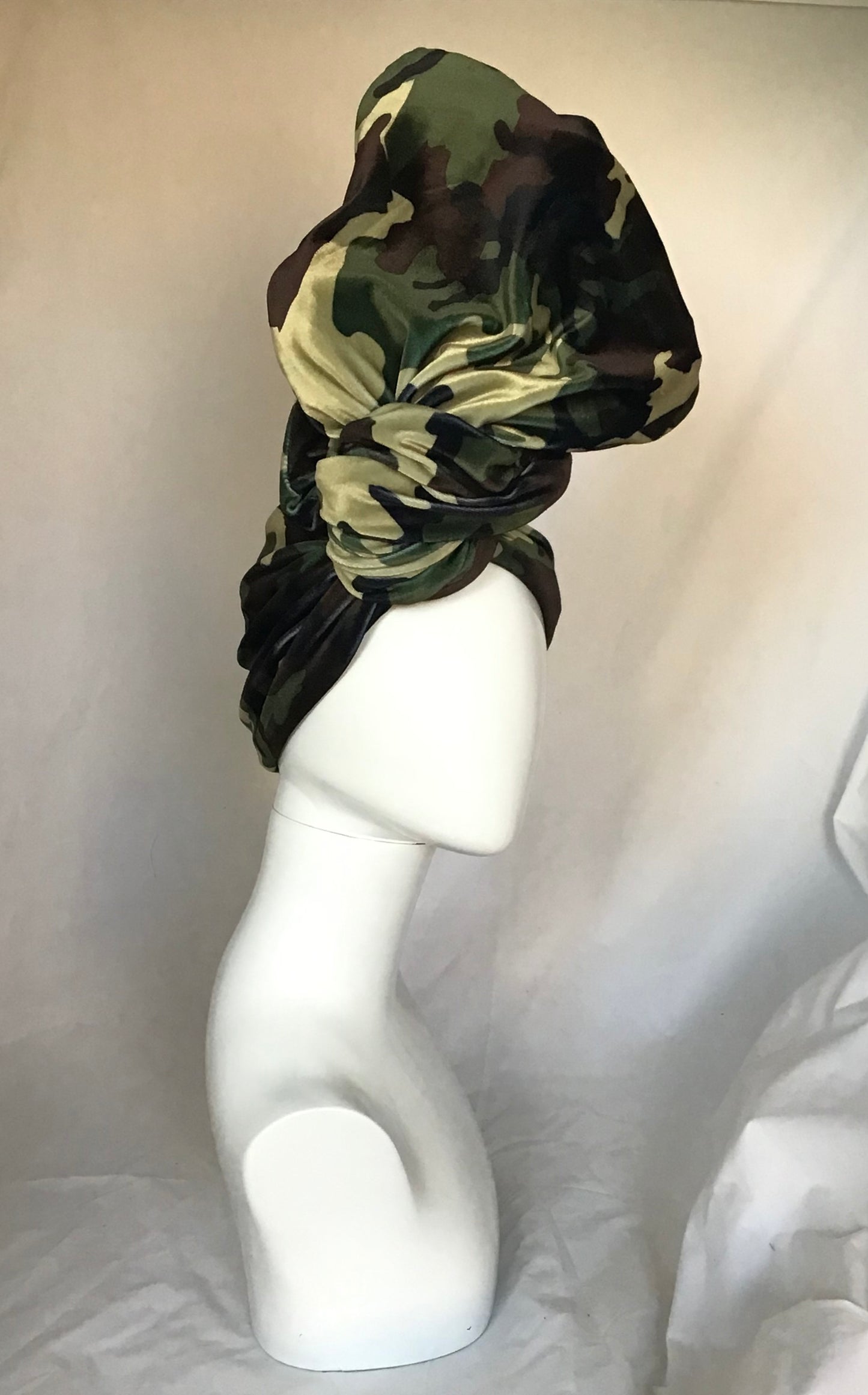 Soft Stretch Velvet In Camo Print