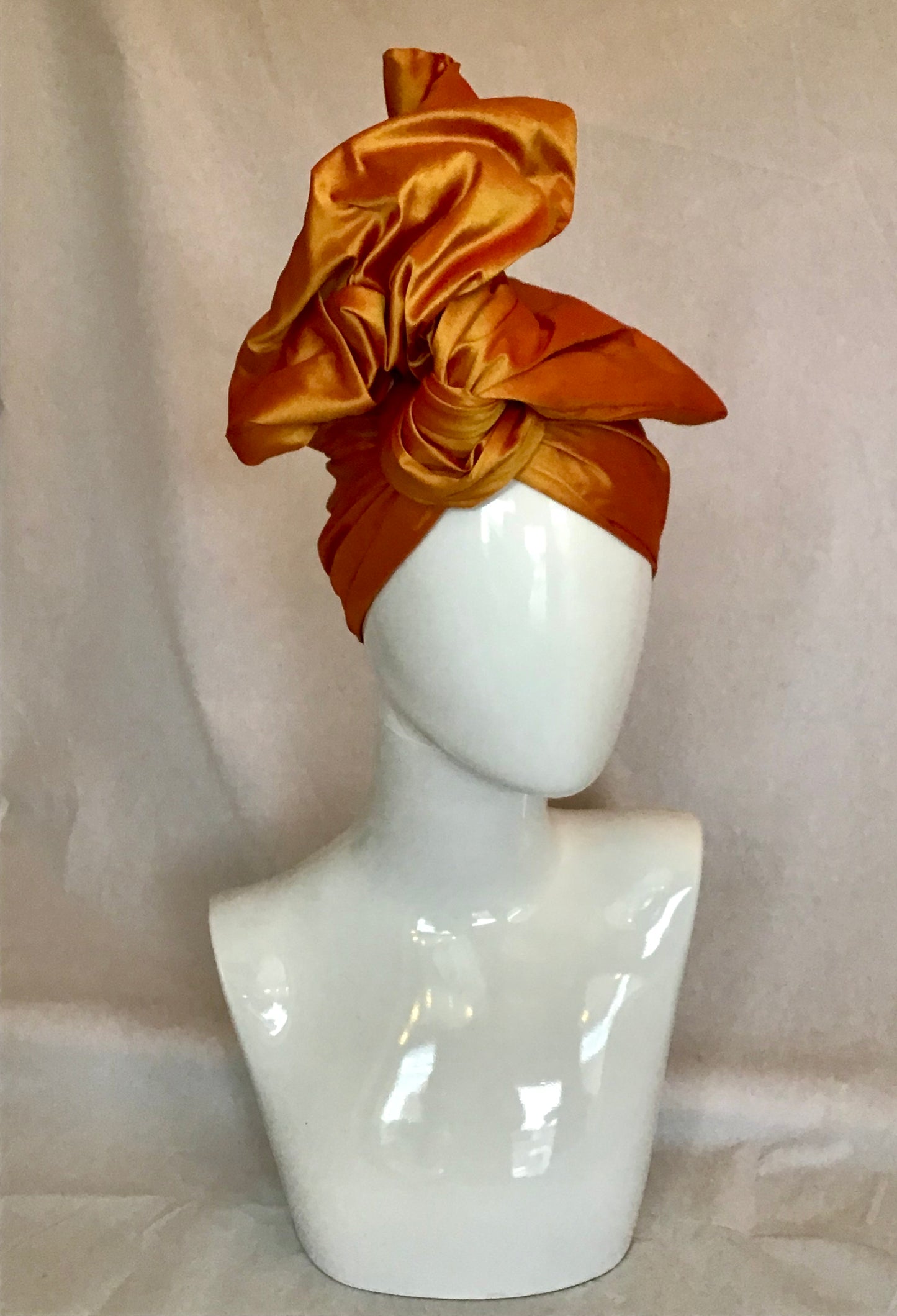 Silk shantung Twisturban® in Saffron #116