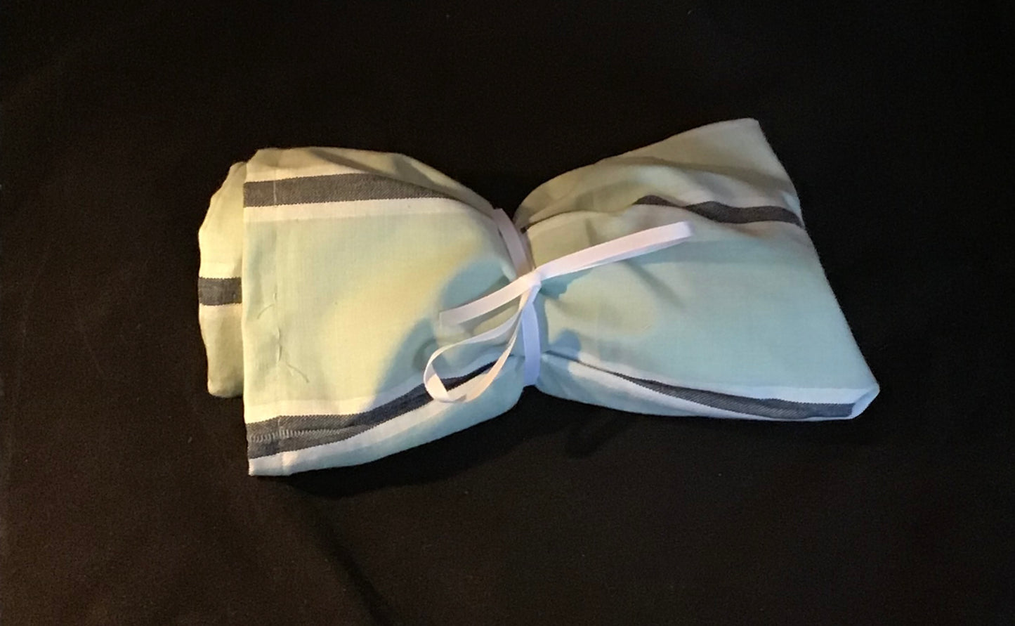 Caftan cotton stripe in seafoam / grey & white stripe