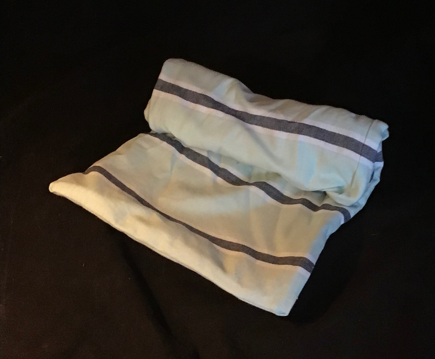 Caftan cotton stripe in seafoam / grey & white stripe