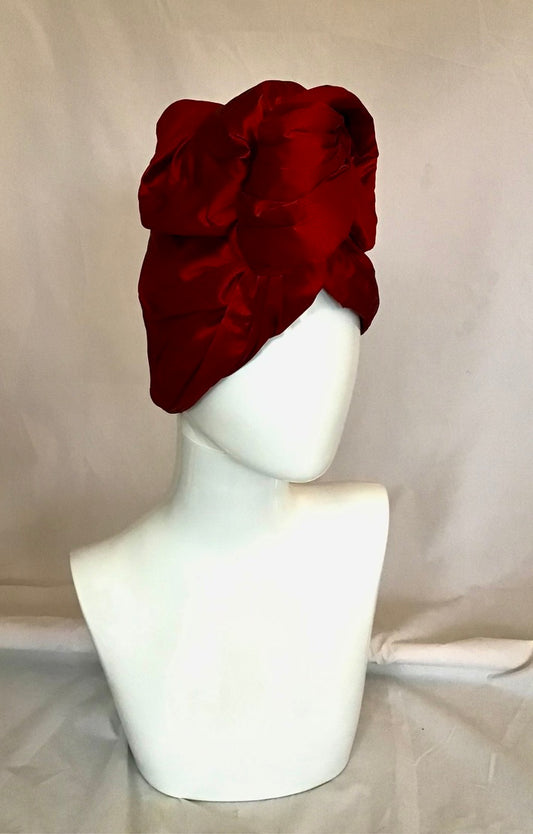 Red silk shantung Medium Twisturban® color 120