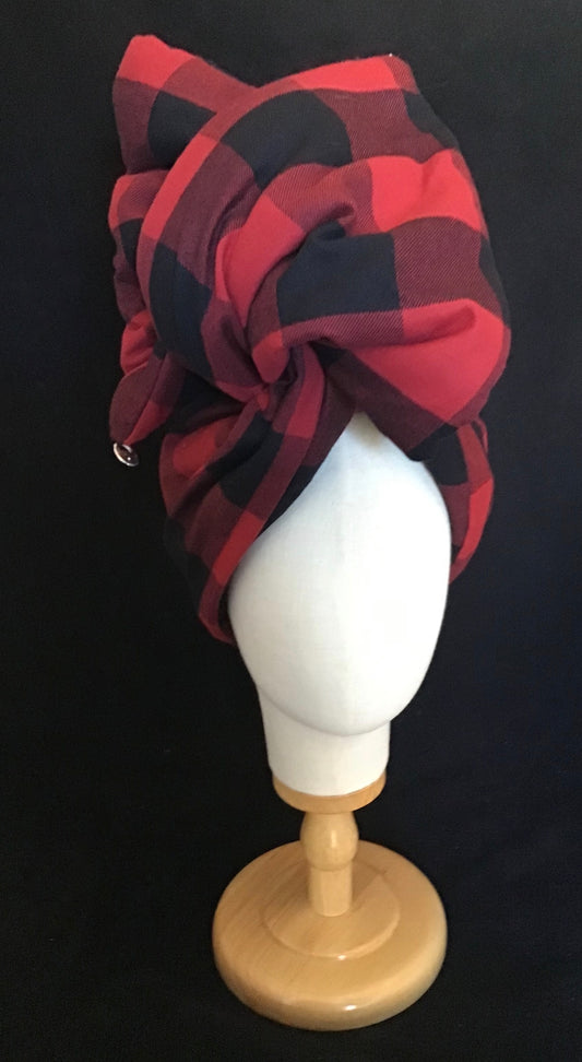 Insulated buffalo plaid flannel Twisturban®