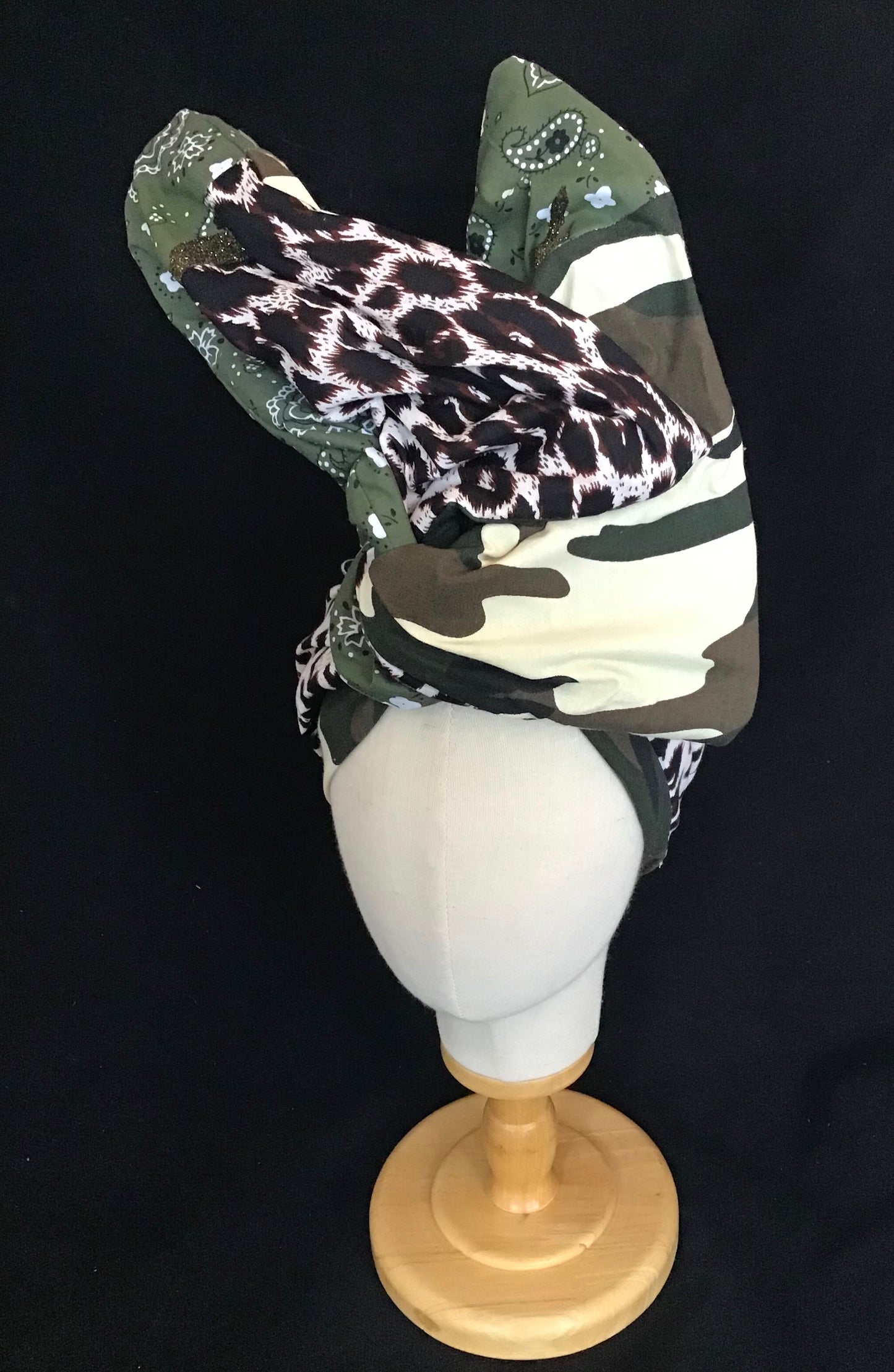 Camo, bandana, Leopard in cotton
